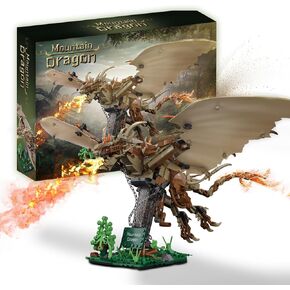 Ideas Magic Wiki Fire Dragon Harry Building Set，Compatible with Lego Adults Collectible MOC Potter Dragon Model STEM Toy for Fans Home Decor,Creative Gift for Kids Boys & Girls 8-16 (886 PCS)