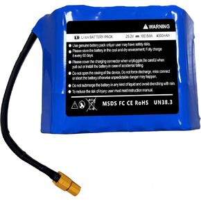 25.2V Hoverboard Battery استبدال 25.2V （FIT 29.4V) 4AH Hoverboard بطارية قابلة لإعادة الشحن متوافقة مع Jetson-Rave لنجم Hover-1/Chrome Hoverboard Baterry-100.8WH-SIZE: