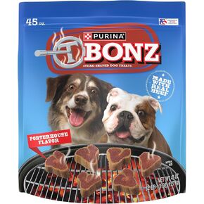 Purina T-Bonz Porterhouse Flavor Steak Shaped Treats for Dogs - 45 oz. Pouch
