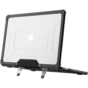 Sahara - Heavy-Duty Raider Series Case with Stand for MacBook Pro 14" (2024), Clear/Black, (LT00047)