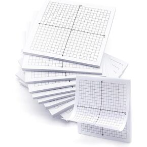 Benvo Graph Paper Sticky Notes Pads 3x3 Inch Math Graph Pads 20 x 20 Four Quadrant Self Adhesive Note Pads Mini Graph Paper for Teaching and Learning Math(300 Sheets)