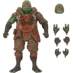NECA Teenage Mutant Ninja Turtles (The Last Ronin) -1:7 Scale Collectible Action Figure, Ultimate Flashback Michelangelo