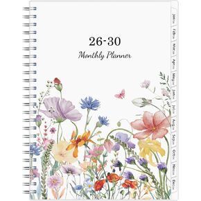 Monthly Planner 2026-2030, 5-Year Calendar Planner 2026-2030, Jan 2026 – Dec 2030, 6.2 x 8.4 In, Ruled Spread, Flexible Cover, Spiral Wirebound, Pocket, 60 Coated Monthly Tabs, Notes ＆ Habit Tracker