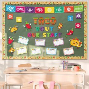 TaoBary 64 Pcs Staff Shout Out Bulletin Board Decorations Employee Appreciation Bulletin Board Set ''Our Staff are Gems'' Employee of The Month Teacher Recognition for Office School Classroom Decor