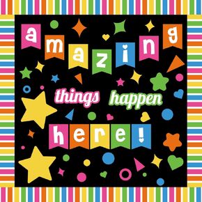 Classroom Bulletin Board Decoration Set Back to School Colorful Classroom Decorations for Elementary Kindergarten Preschool Middle School - Amazing Things Happen Here