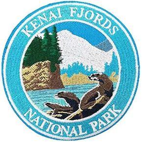 Cute-Patch Kenal Fjords National Park Embroidered Iron on Patch Seal Gifts