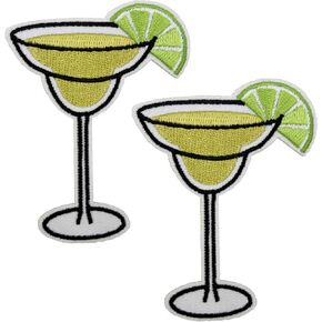 3'' Margarita Embroidered Iron On Patches for Baseball Hats T-Shirts Hoodies Backpacks