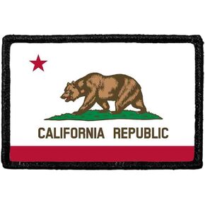 California State Flag Morale Patch | Hook and Loop Attach for Hats, Jeans, Vest, Coat | 2x3 in | by Pull Patch