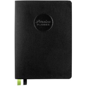 Passion Planner Weekly 2025-2026 Mid-Year Sunday Goal-Oriented Agenda, 52-Week Appointment Calendar, Reflection Journal (Elite Black, Medium 6.9" x 9.8")
