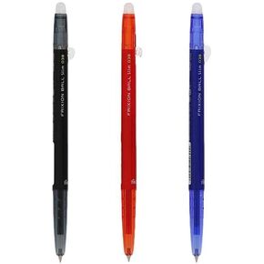 Pilot FriXion Ball Slim Retractable Erasable Gel Ink Pens,Extra Fine Point, - 0.38 mm - Black/Blue/Red Ink- Value Set of 3
