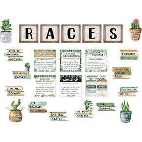Pasimy Races Writing Strategy Bulletin Board Set Writing Process Posters for Classroom Decorations Races Alphabet Pencil with Sentences Poster Bulletin Board Cutouts Elementary Middle School(Black)