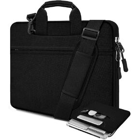 Universal Laptop Shoulder Bag 13-17.3 Inch Shockproof Briefcase with Multi-Pockets & Adjustable Strap for MacBook Pro/Air