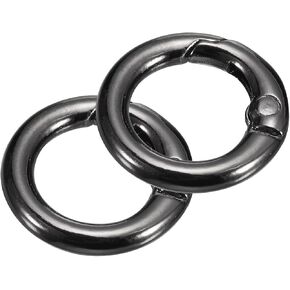 uxcell Round Spring O Ring, Trigger Buckle Snap Clips for Bags, Purses, Keyrings, DIY Accessories