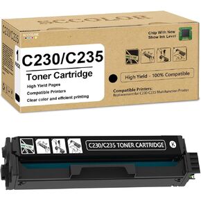 Extra High Yield C230 C235 Toner Cartridge with New Chip 006R04391 Black Toner Cartridge (BK:5,550 Pages) Replacement for Xerox C230/DNI C235/DNI C230 C235 Printer