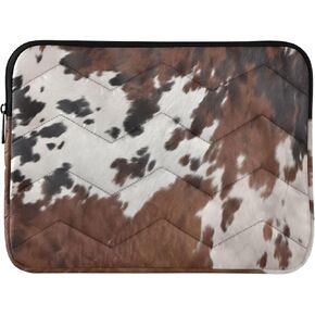 Cow Print Laptop Sleeve Bag Shockproof Protective Computer Carrying Case for 13-14 inch Notebook Quilting Laptop Case Bag