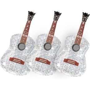 Music Theme Era's Party Balloon Set - 33 Pieces, Guitar, Disco Ball, Microphone and Music Notes Foil Balloons for Music Events and Birthday Party Decorations - Colorful Latex Balloons
