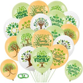 HOWAF 45pcs Family Reunion Balloons 12 Inch We Are Family Latex Balloons Family Tree Theme Party Balloons for Home Family Reunion Party Decorations, Family Gathering Party Supplies Favor