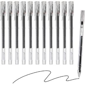M&G Gel Pen Medium Point 0.5mm, 24 Pcs Smooth Black Gel Ink Rollerball Pen for Home Office Writing Note Taking Journaling Business, Style 5