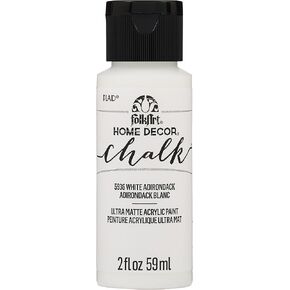 FolkArt Home Decor Chalk Furniture & Craft Paint in Assorted Colors, 2 Oz, White Adirondack