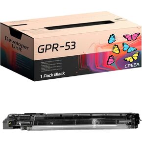 Compatible for Canon GPR-53 Developer Unit Work for Canon imageRUNNER Advance C3530i C3530i II C3530i III DX C3725i Printers, with Chip, High Yield 240000 Pages, Clear Printing (1 Pack Yellow)