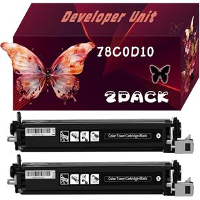 78C0D10 Developer Unit Compatible for Lexmark C2325 C2425 C2535 C2240 MC2325 MC2425 MC2535 MC2640 XC2235 4240 Printers, Print Up to 22500 Pages, Bright Colors (2 Pack Black)