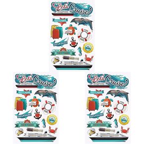 Paper House 3D Stickers 4.5"X7.5" -Let's Cruise