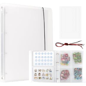 Blank Sticker Book Collecting Album A4 Reusable Sticker Collecting 9.65 * 12.2 * 1.18in Sticker Binder Storage Book Sticker Organizer Collection with 4 Different Sized Pockets