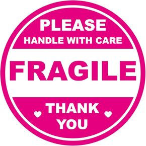 2 inch 300 PCS Fragile Stickers for Shipping Please Handle with Care Stickers
