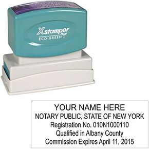 Xstamper Pre-Inked Custom Stamp N14 New York Notary Stamp 5/8" x 2-7/16"