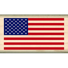 Stamps by Impression American Flag Rubber Stamp 1.5" Wide