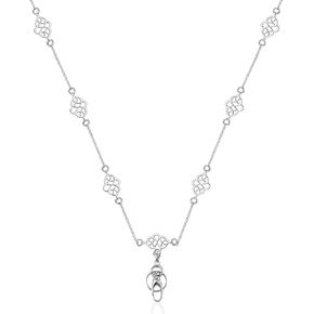 Women's Fashion Lanyard Necklace Chain Lanyard Super Strong for Keys Badge Holder (Silver 6#)