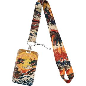 Lanyard for ID Badge Holder, Pretty Keychain Lanyard for Keys Name Tag for Office Staff Teachers Employees Red & Yellow Flower in Kuwait