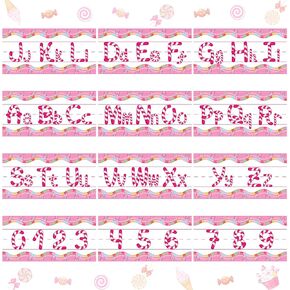 Outus 12 Pcs Candy Alphabet Bulletin Board Set Letter Cutout Alphabet Number Candy Classroom Decor Number Bulletin Board Set Nursery Home Preschool Kindergarten School Halloween Decor