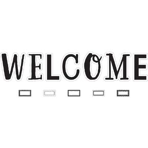 Teacher Created Resources Black and White Welcome Bulletin Board (TCR6805)