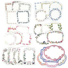120pcs Multicolor Scrapbooking Paper,Flower Frame Vintage Label Aesthetic Decoration Paper Decorative for DIY Decoupage Junk Journal Scrapbooking Supplies