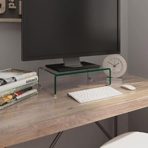Clear TV Stand/Monitor Riser Glass 15.7"x9.8"x4.3"