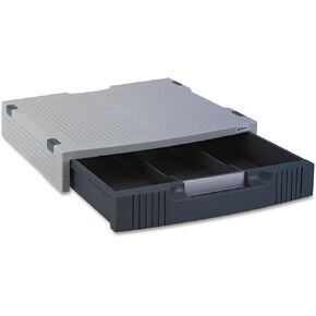 Innovera 55000 Basic LCD Monitor Stand, 15 x 11 x 3, Light Gray/Charcoal