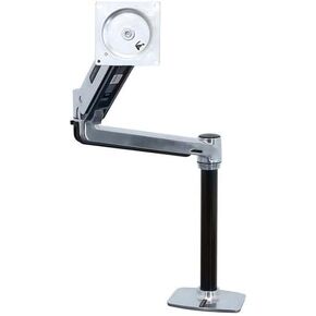 Ergotron 45-384-026 Monitor Mounting Arm - Polished Aluminum - Height Adjustable - 46 Inches Screen Support - 30 lbs. Load Capacity - 75 x 75, 100 x 100, 200 x 100, 200 x 200 Millimeter (Renewed)