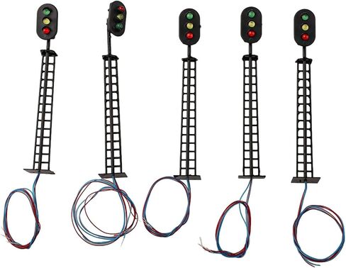HO SCALE SCALE TRAIN TRAIN LAMP LAMP ، 5 قطع إشارات مصباح LED ، مصابيح 2/3 للمشاة ، 3V/12V متوافقة ، مناسبة لتخطيط السكك الحديدية والمبنى ، طاولة الرمال (مصباحان) in Kuwait