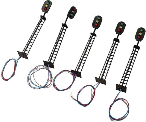 HO SCALE SCALE TRAIN TRAIN LAMP LAMP ، 5 قطع إشارات مصباح LED ، مصابيح 2/3 للمشاة ، 3V/12V متوافقة ، مناسبة لتخطيط السكك الحديدية والمبنى ، طاولة الرمال (مصباحان) in Kuwait