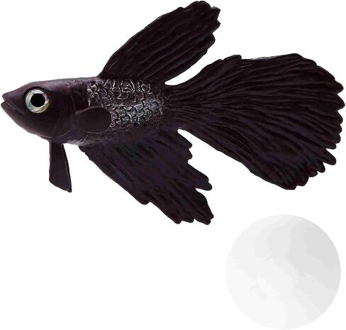 Fake Fish, Silicone Funny Artificial Fish, Ornament Small Slastic Aquarium Fake Fish for Aquarium Tank Decor, Swimming Fish Toy Play with Fish (Brown Betta) in Saudi Arabia