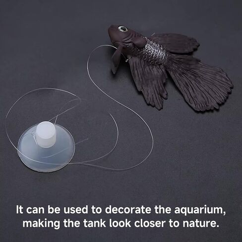 Fake Fish, Silicone Funny Artificial Fish, Ornament Small Slastic Aquarium Fake Fish for Aquarium Tank Decor, Swimming Fish Toy Play with Fish (Brown Betta) in Saudi Arabia