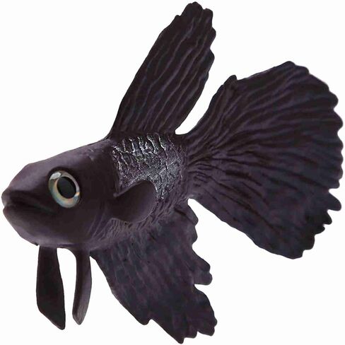 Fake Fish, Silicone Funny Artificial Fish, Ornament Small Slastic Aquarium Fake Fish for Aquarium Tank Decor, Swimming Fish Toy Play with Fish (Brown Betta) in Saudi Arabia