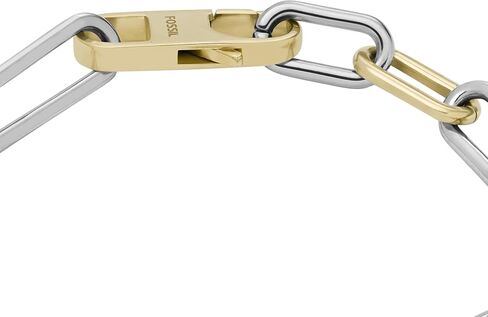 Fossil Women's Heritage D-Link Stainless Steel Chain Bracelet, Color: Gold (Model: JF04759710) in Saudi Arabia