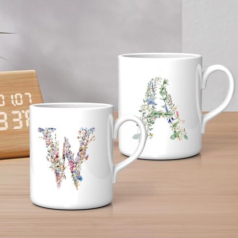 Letter UV DTF Cup Wraps - 20 ورقة زهرة الحروف UV DTF نقل ملصقات نقل الأزهار الأزهار UV DTF Cup لفات الزجاج ، ملصق نقل مائي ، هدايا DIY للأصدقاء in Saudi Arabia