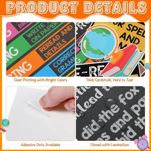 Pasimy Races Wratestrate Strategy Bulletin Board Set Process Process Processs for Charsiprice Decorities Races Alphabet Pencil مع جمل ملصقات Bulletin Cutouts Elementary Middle School (Black) in Saudi Arabia