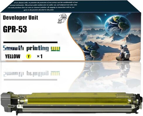 Replacement Parts Developer Unit GPR-53 Compatible with Canon ImageRUNNER Advance C3325i C3330i C3525i C3530i DX C3720i C3725i C3730i Printers, Contains Chip and Clear Printing (1 Pack Yellow) in Saudi Arabia