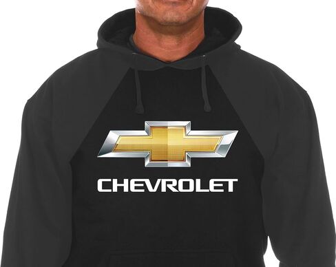 بلوفر رجالي من JH DESIGN GROUP بغطاء رأس أسود بشعار Chevy Bow Tie in Kuwait