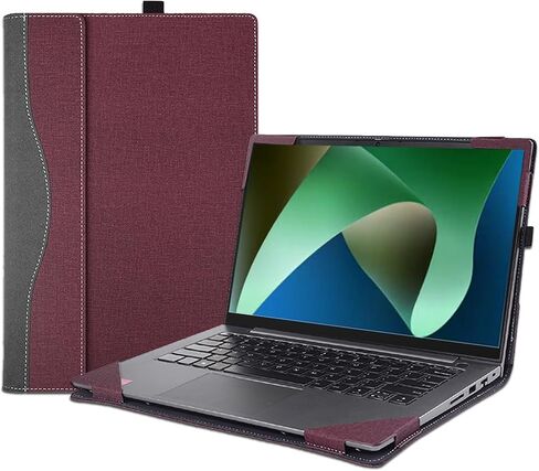 Laptop Case Cover for 14 inch Lenovo IdeaPad Slim 5 14IRL8 14ABR8 14IAH8 & IdeaPad Pro 5 14ARP8 14APH8 14IRH8 & IdeaPad 5 Pro 14ARH7 14IAP7 Sleeve,PU Leather Notebook PC Bag (Dark Grey) in Saudi Arabia