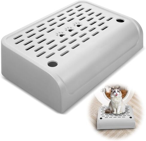 Cat Ramp for Litter Robot, Self Cleaning Cat Litter Box Step with Storage Litter Box Ramp for Small Step Stool with Filter Function Suitable for Small & Elderly Cats(Gray) in Kuwait